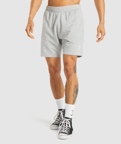 Gymshark Essential 7” Men's Shorts Light Grey | UAE-36VKSM