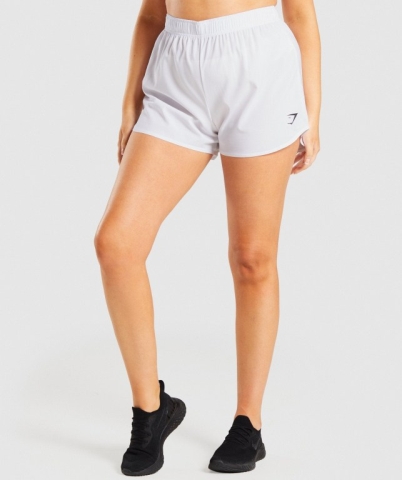 Gymshark Essential Loose Training Women's Shorts White | UAE-92WYGB