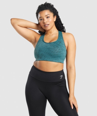 Gymshark Essential Racer Back Training Women's Sports Bra Dark Green | UAE-05CHDB