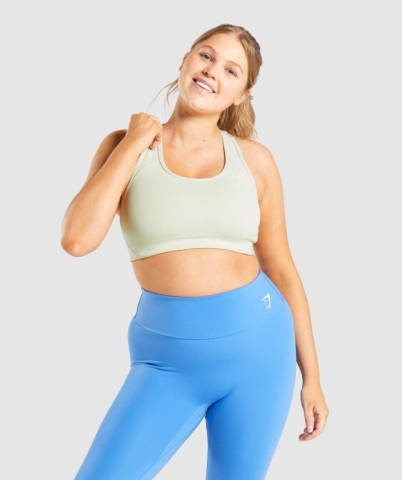 Gymshark Essential Racer Back Training Women's Sports Bra Light Green | UAE-56YHMB