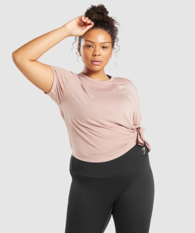 Gymshark Essential Women's T Shirts Grey Brown | UAE-32GXEW