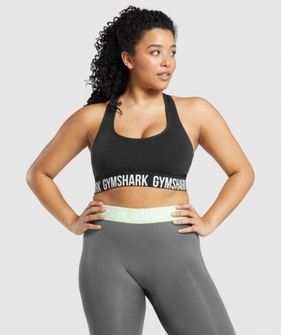 Gymshark Fit Seamless Women's Sports Bra Black | UAE-51UYMS