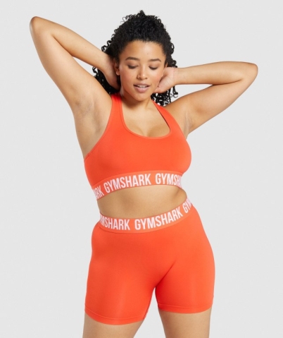 Gymshark Fit Seamless Women's Sports Bra Orange | UAE-82GITQ