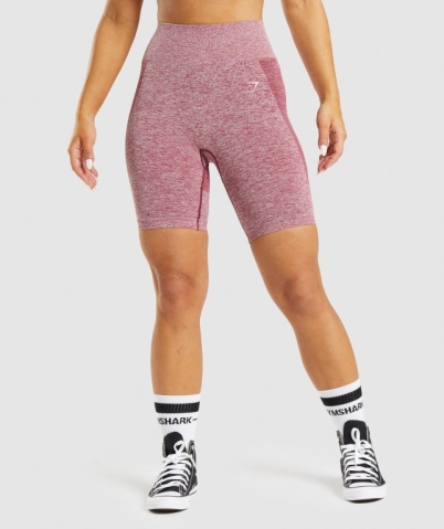 Gymshark Flex Cycling Women's Shorts Burgundy | UAE-62NEHA