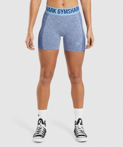 Gymshark Flex Women's Shorts Blue | UAE-87HXKY