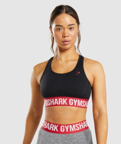 Gymshark Flex Women's Sports Bra Black | UAE-31VPZT