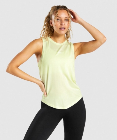 Gymshark Flex Women's Tank Tops Light Green | UAE-84HZGD