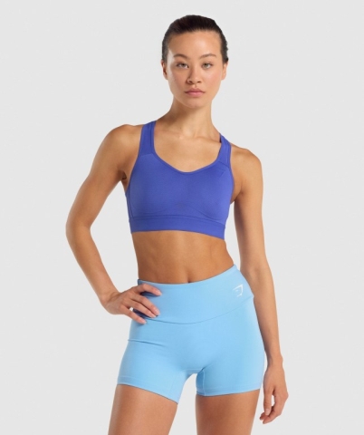 Gymshark Lightweight High Support Training Women's Sports Bra Dark Blue | UAE-80ZAEP