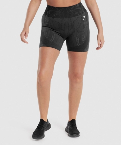 Gymshark Mercury Seamless Women's Shorts Black | UAE-41KUZA