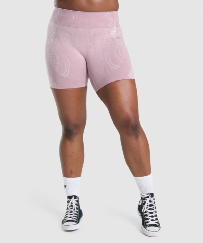 Gymshark Mercury Seamless Women's Shorts Light Purple | UAE-72NJUD