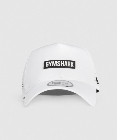 Gymshark New Era E-Frame Trucker Men's Headwear White | UAE-20BVIQ