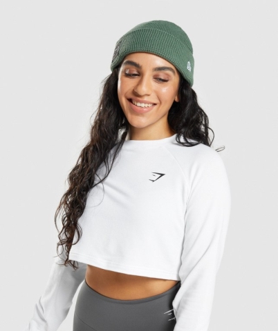 Gymshark New Era Fishermans Beanie Women's Headwear Green | UAE-18IPWD