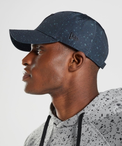 Gymshark New Era Universe Print Men's Headwear Navy / White | UAE-06VACM