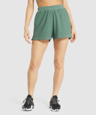 Gymshark Pause Loose Women's Shorts Green | UAE-14CVJM