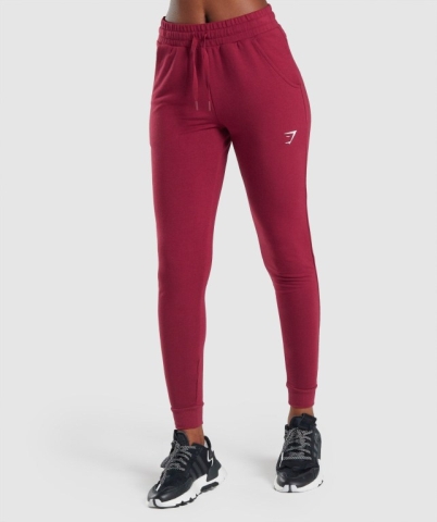 Gymshark Pippa Training Women's Joggers Burgundy | UAE-67FWMB