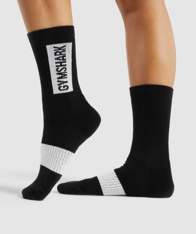 Gymshark Premium (1pk) Women's Socks Black | UAE-67HJRL