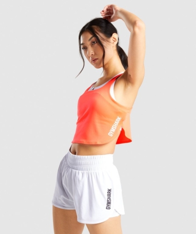 Gymshark Pulse Crop Top Women's T Shirts Coral | UAE-48QMGK