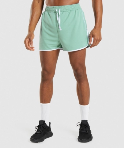 Gymshark Recess 3" Men's Shorts Blue / White | UAE-90FGHE