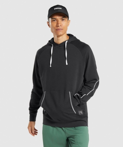 Gymshark Recess Men's Hoodies Black | UAE-49NDYJ