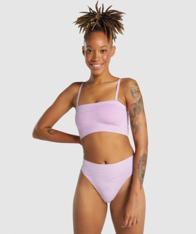 Gymshark Seamless Bandeau Women's Underwear Light Pink | UAE-21WZQS