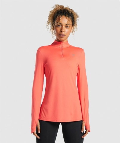 Gymshark Speed Zip-Up Women's Hoodies Orange | UAE-61CNAB