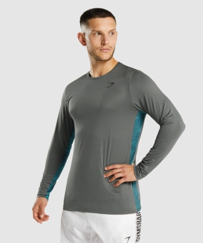 Gymshark Sport Men's T Shirts Grey | UAE-06CVYA