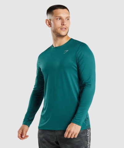 Gymshark Sport Men's T Shirts Turquoise | UAE-43MYJX