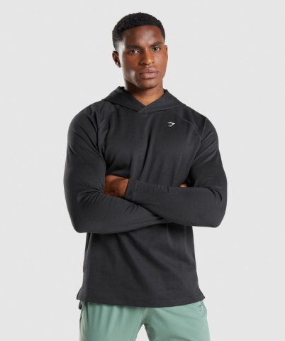 Gymshark Studio Men's Hoodies Black | UAE-21TPNL