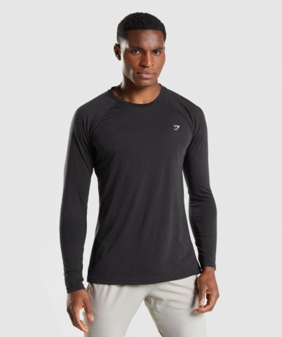 Gymshark Studio Men's T Shirts Black | UAE-29NBVJ