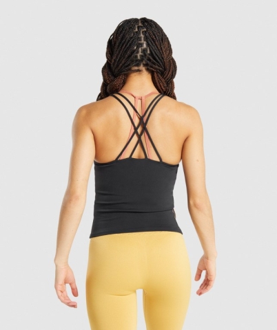 Gymshark Studio Women's Tank Tops Black | UAE-13FZAY