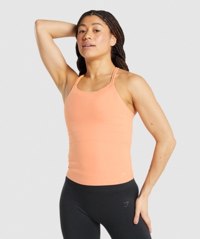 Gymshark Studio Women's Tank Tops Coral | UAE-56RSLD