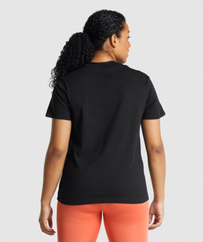 Gymshark Training Basic Women's T Shirts Black | UAE-26RMSU