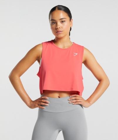 Gymshark Training Crop Women's Tank Tops Pink | UAE-41KUBE