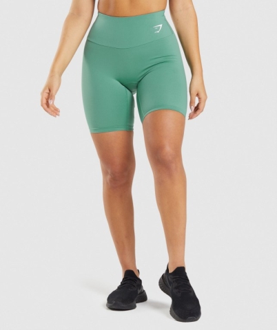 Gymshark Training Cycling Women's Shorts Green | UAE-67LBZG