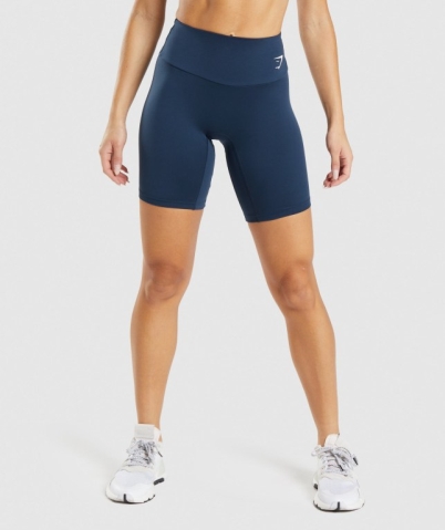 Gymshark Training Cycling Women's Shorts Navy | UAE-90BWFP