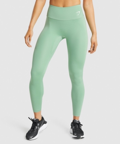 Gymshark Training High Waisted Women's Leggings Green | UAE-47XBEK