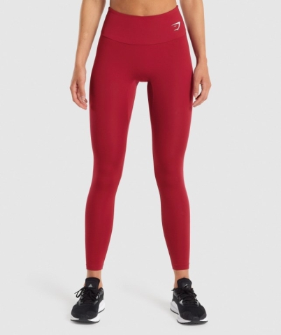 Gymshark Training High Waisted Women's Leggings Burgundy | UAE-76PGAZ