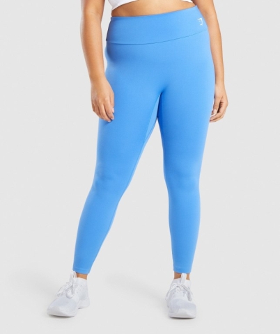 Gymshark Training High Waisted Women's Leggings Blue | UAE-81GRMT