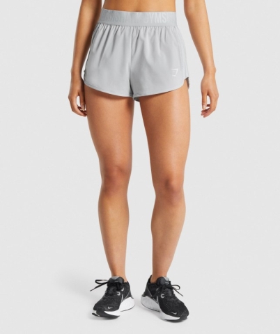 Gymshark Training Loose Fit Women's Shorts Light Grey | UAE-37GCED