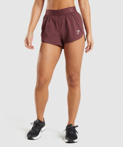 Gymshark Training Loose Fit Women's Shorts Pink Brown | UAE-54NYOT