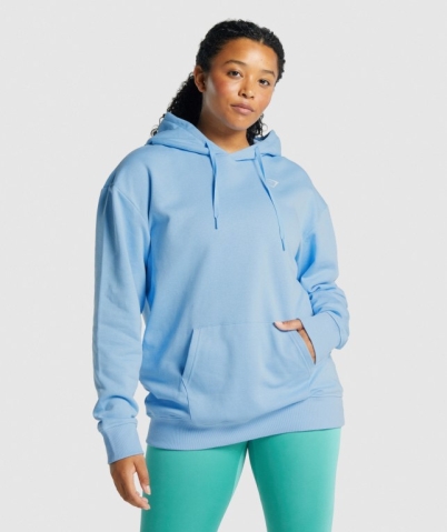 Gymshark Training Oversized Women's Hoodies Light Blue | UAE-45ZSVM