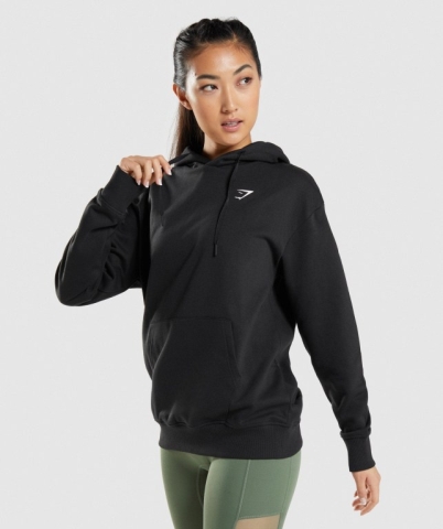 Gymshark Training Oversized Women's Hoodies Black | UAE-81RJUC