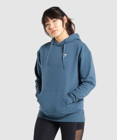 Gymshark Training Oversized Women's Hoodies Turquoise | UAE-82HPDY