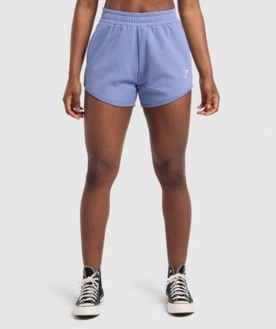 Gymshark Training Sweat Women's Shorts Blue | UAE-37RLSO