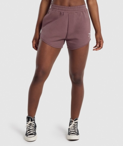 Gymshark Training Sweat Women's Shorts Brown | UAE-92FDZM