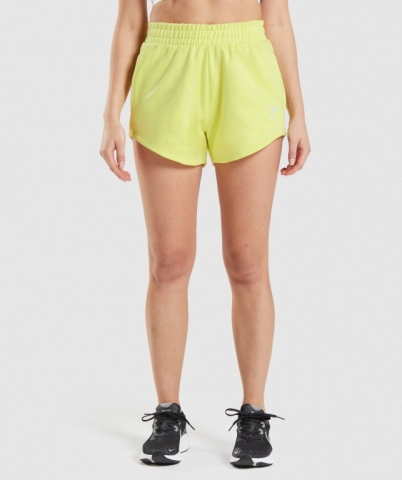 Gymshark Training Sweat Women's Shorts Green | UAE-34OZHX