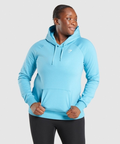 Gymshark Training Women's Hoodies Light Blue | UAE-63BNCZ