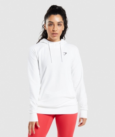 Gymshark Training Women's Hoodies White | UAE-63DPHA