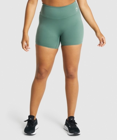 Gymshark Training Women's Shorts Green | UAE-78AJBQ