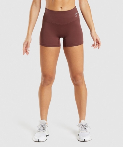 Gymshark Training Women's Shorts Pink Brown | UAE-01WJKF